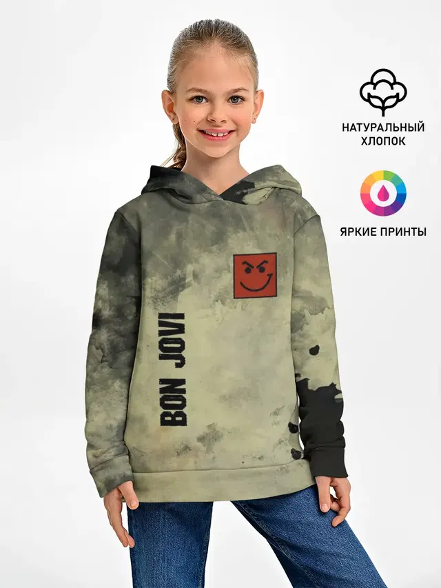 Детское худи с принтом «Smiley face»