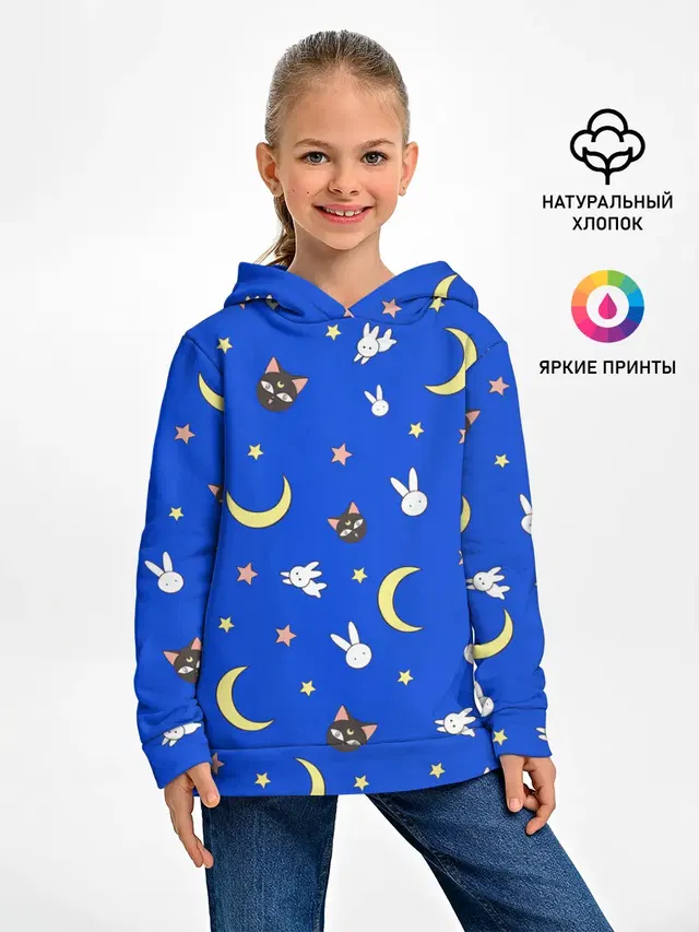 Детское худи с принтом «Luna»