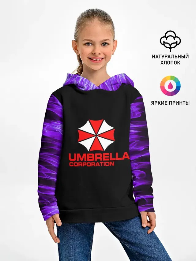 Детское худи с принтом «Umbrella logo»