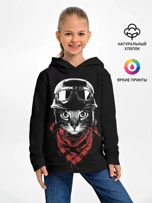 Кот в каске