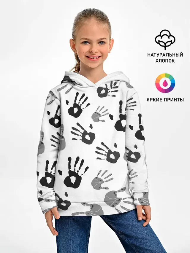 Детское худи с принтом «Hands»