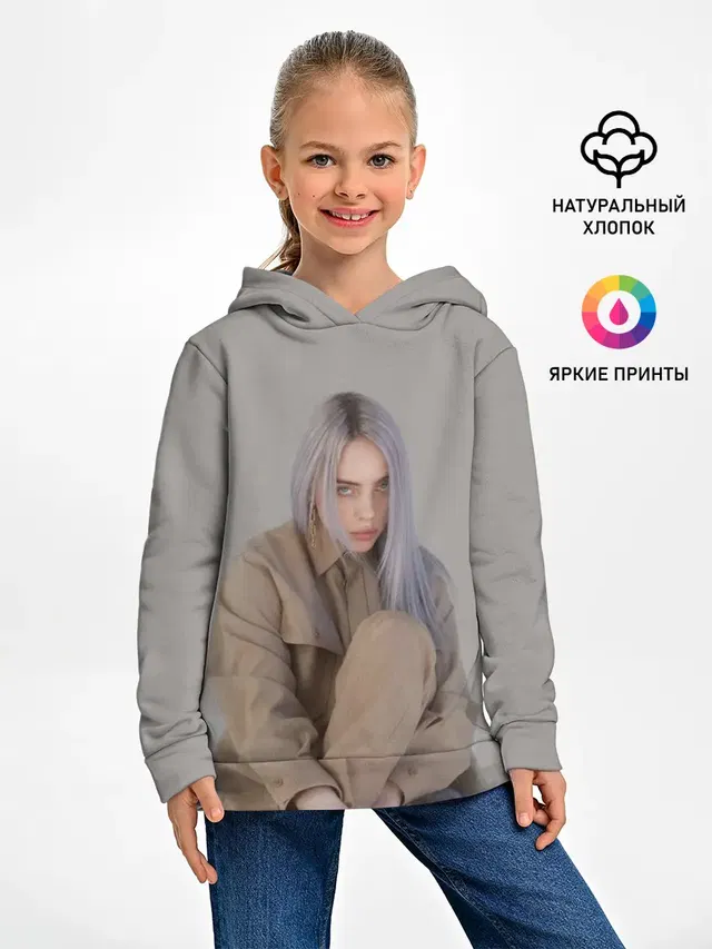 Детское худи с принтом «Billie Eilish»