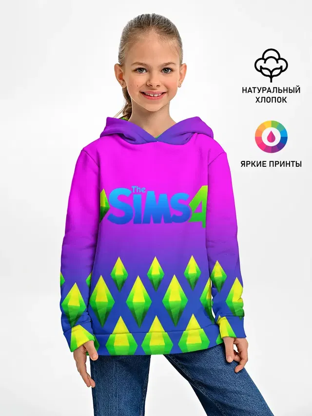 Детское худи с принтом «The Sims — THE SIMS 4»