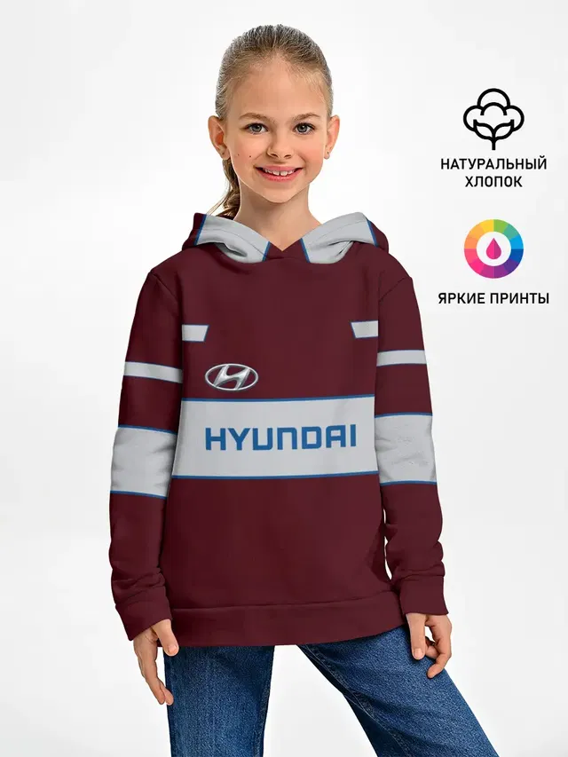 Детское худи с принтом «Hyundai»