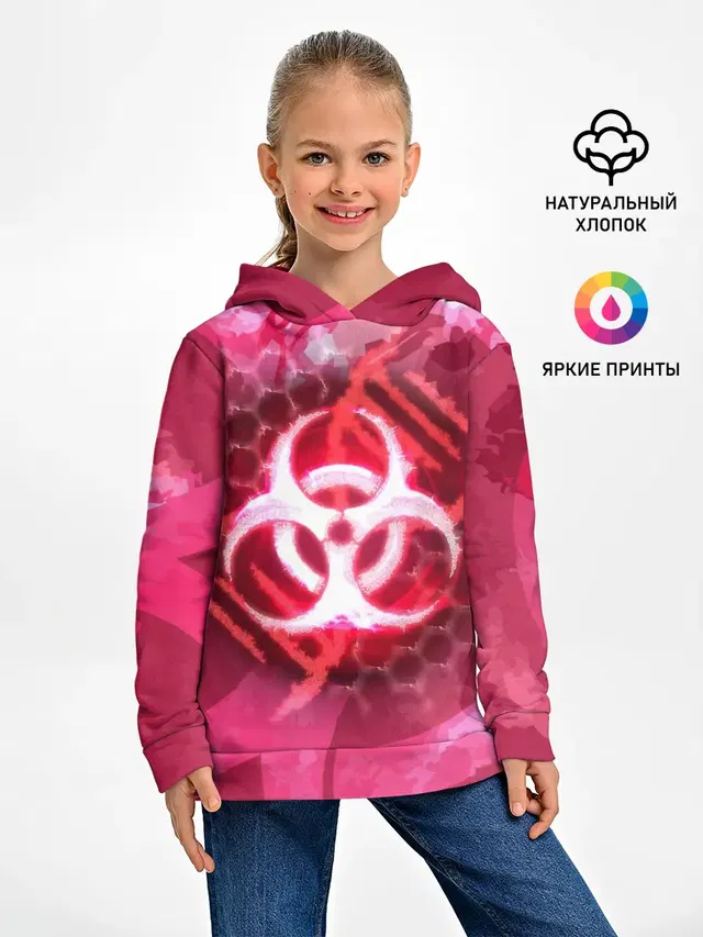 Детское худи с принтом «Разные игры — Plague Inc LC»