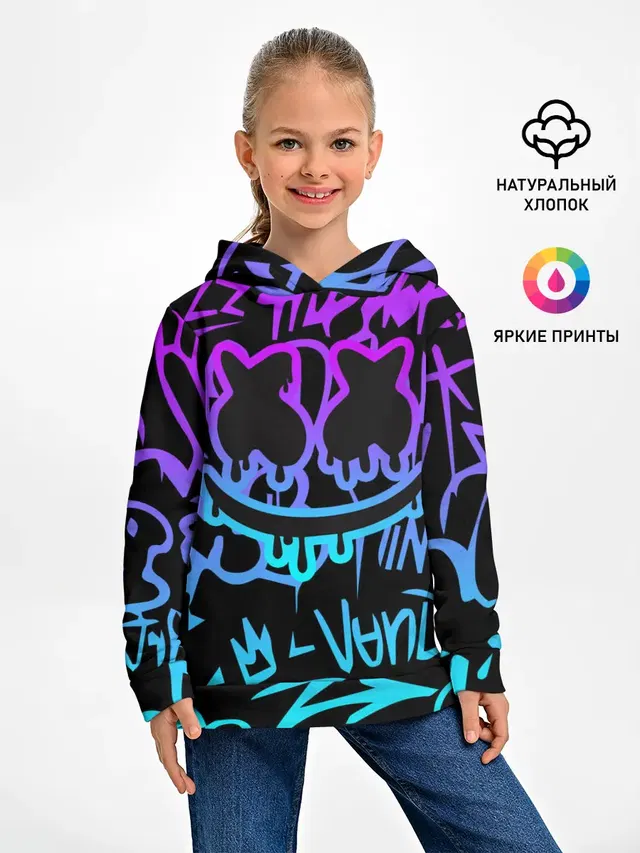 Детское худи с принтом «Marshmello»
