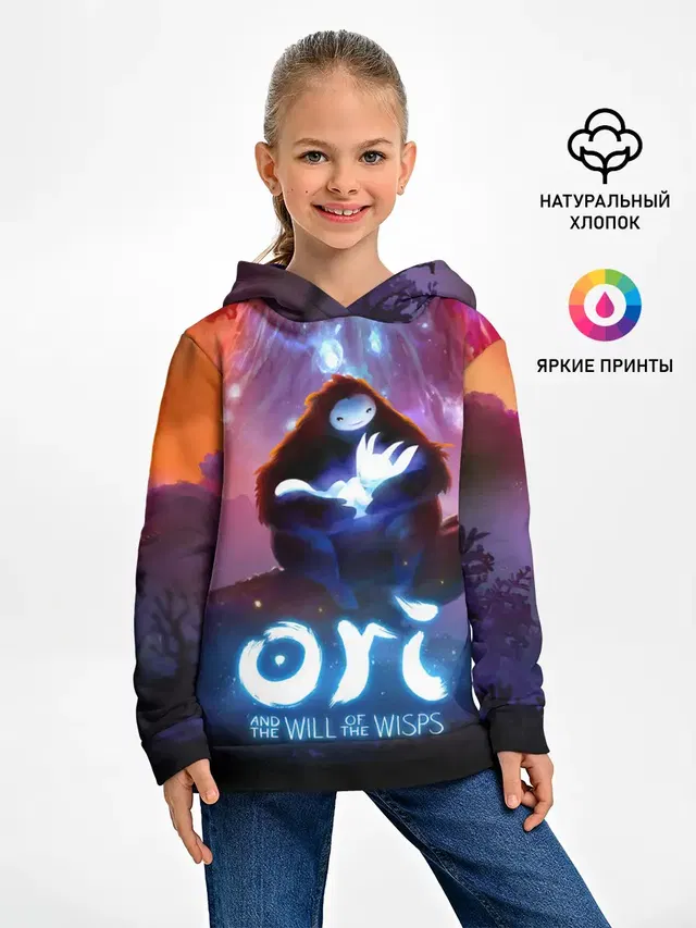 Детское худи с принтом «Ori and the will of the wisps»
