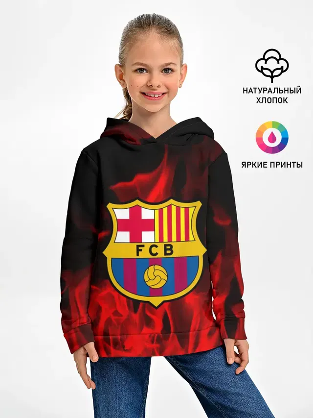 Детское худи с принтом «Барселона — BARCELONA SPORT»