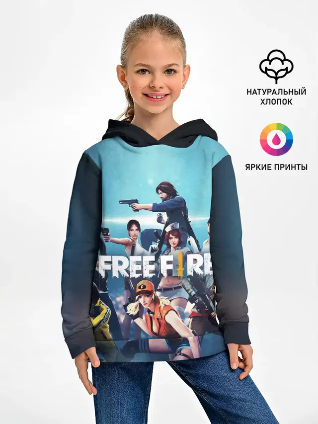 Детское худи с принтом «Firearms — FREE FIRE»