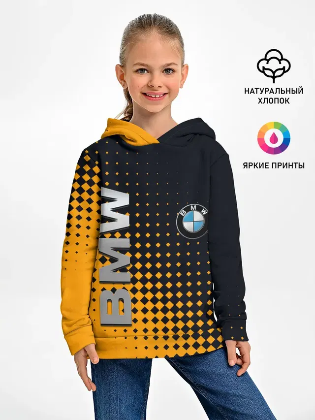 Детское худи с принтом «BMW»