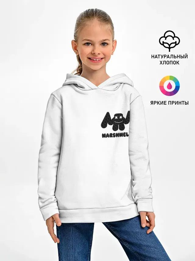 Детское худи с принтом «Marshmello»