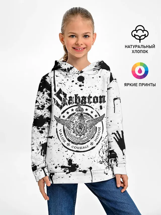 Детское худи с принтом «Valor Courage Honor»