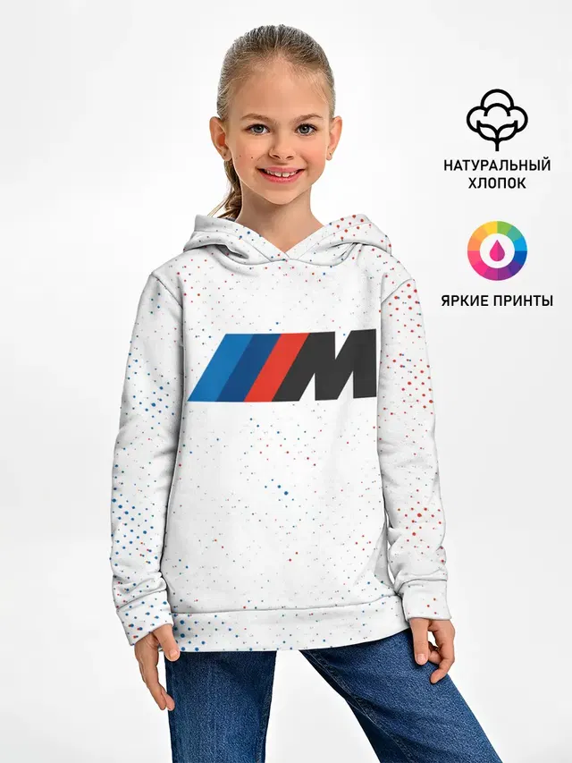 Детское худи с принтом «BMW»