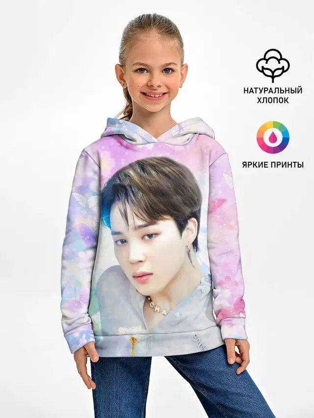 Детское худи с принтом «BTS — БТС 2020 Season Greeting Чимин»