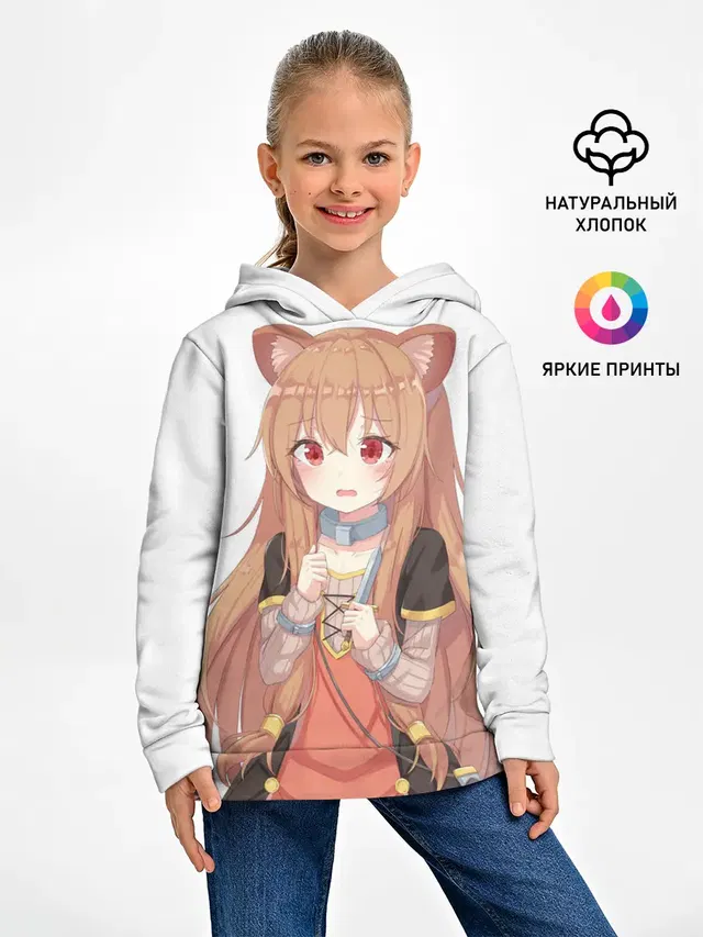 Детское худи с принтом «Raphtalia»