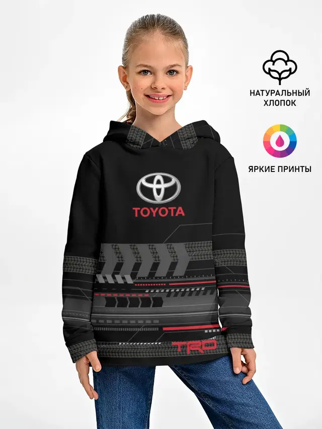 Детское худи с принтом «Тойота — Toyota 1»