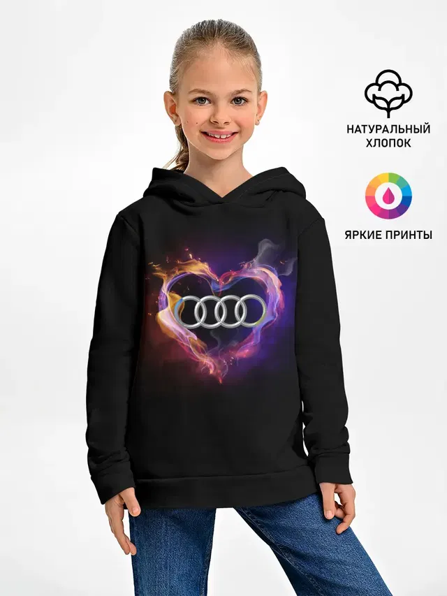 Детское худи с принтом «Audi»