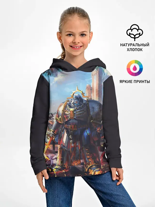 Детское худи с принтом «Grey Knight — WARHAMMER 40K»