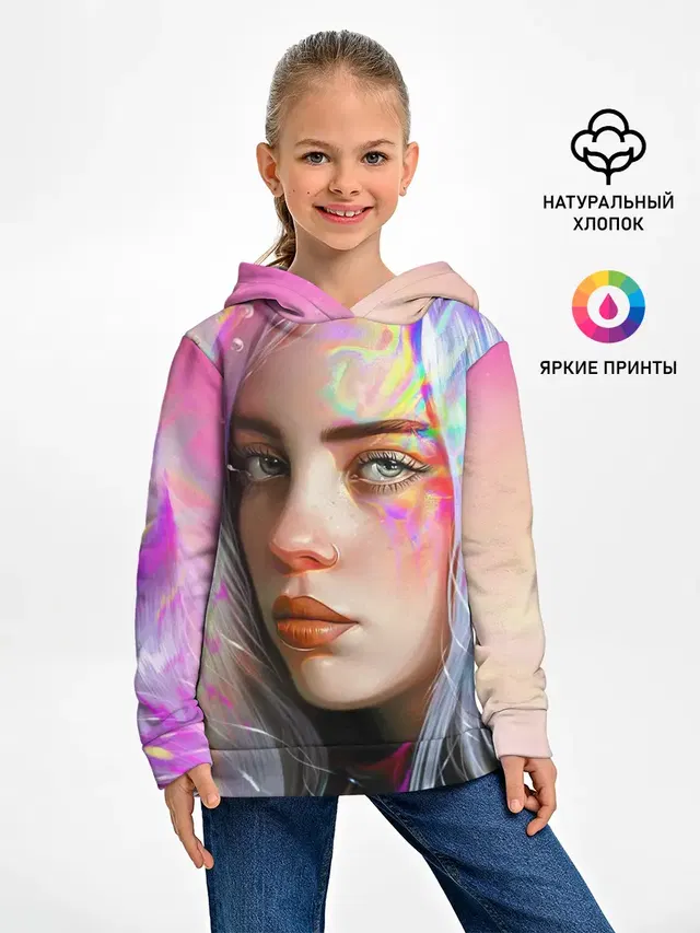 Детское худи с принтом «Billie Eilish»