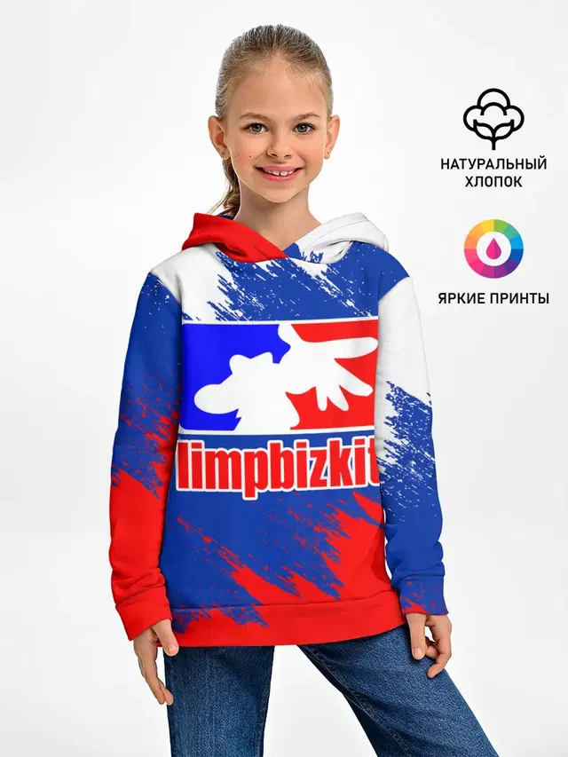 Детское худи с принтом «Flag of Russia»
