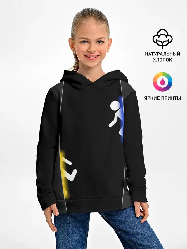Детское худи с принтом «Stick figure»