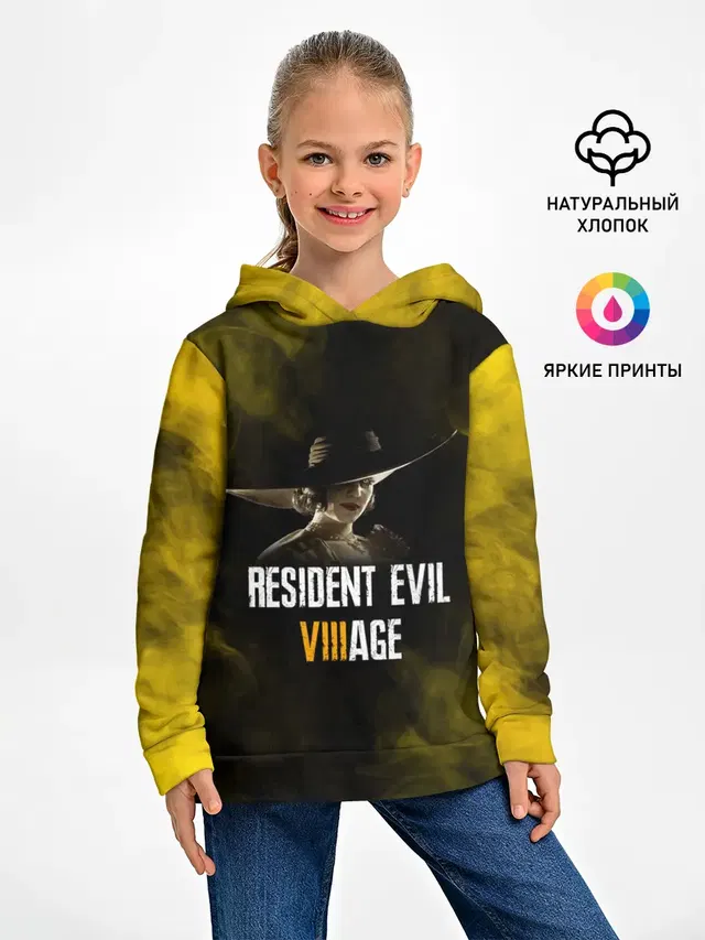 Детское худи с принтом «Lady Dimitrescu — RESIDENT EVIL VILLAGE»