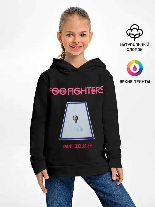 Детское худи с принтом «Foo Fighters — Saint Cecilia - Foo Fighters»