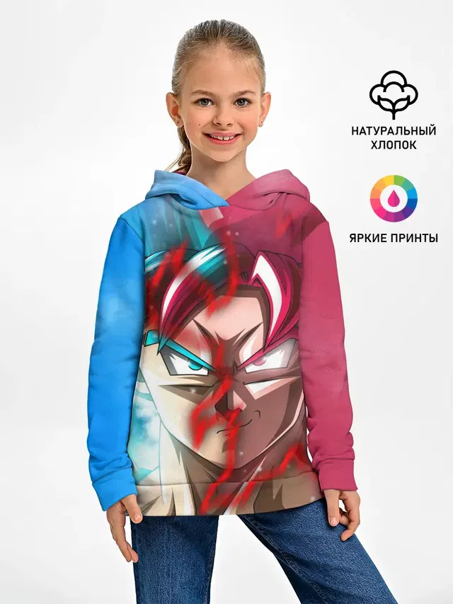 Детское худи с принтом «Dragon ball — Гохан»