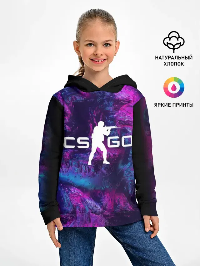Детское худи с принтом «Counter-Strike — CS GO HYPER BEAST LANDSCAPE»