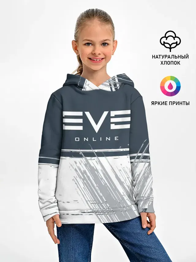 Детское худи с принтом «EVE online — ИВ ОНЛАЙН»