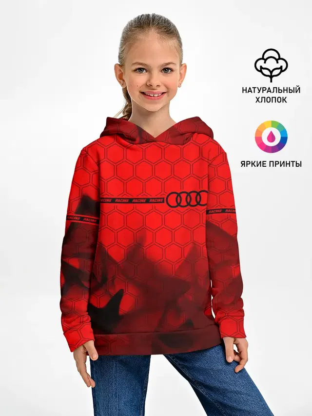 Детское худи с принтом «Audi — Audi - Racing»