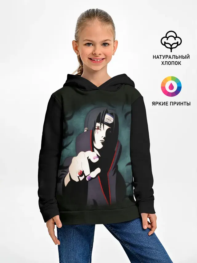 Детское худи с принтом «Итачи Аниме | Anime Itachi»