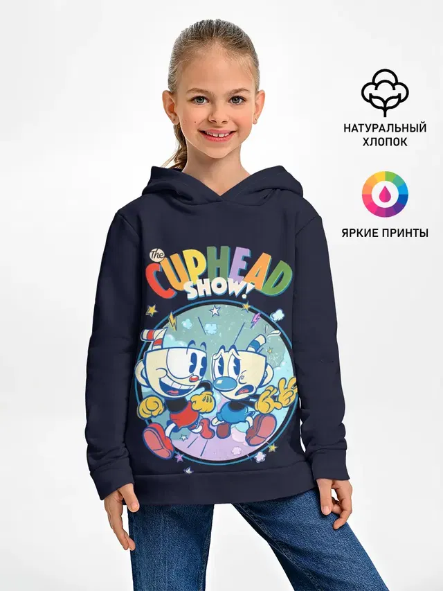 Детское худи с принтом «The Cuphead Show!»