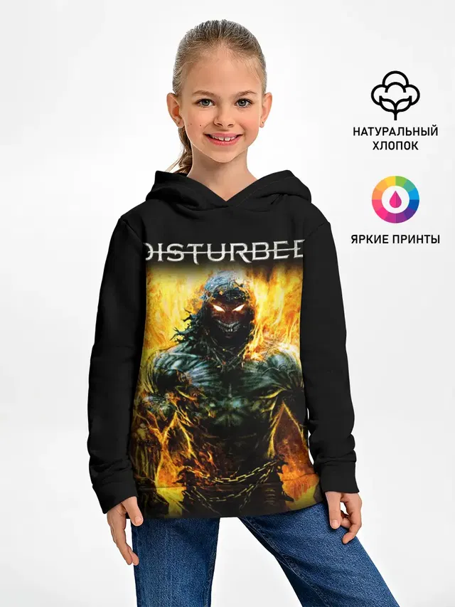 Детское худи с принтом «Disturbed»