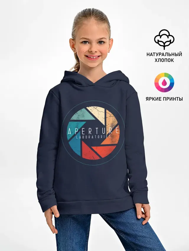 Детское худи с принтом «Aperture»