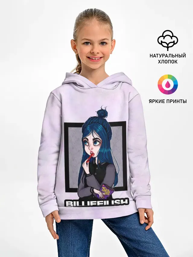 Детское худи с принтом «Billie Eilish»