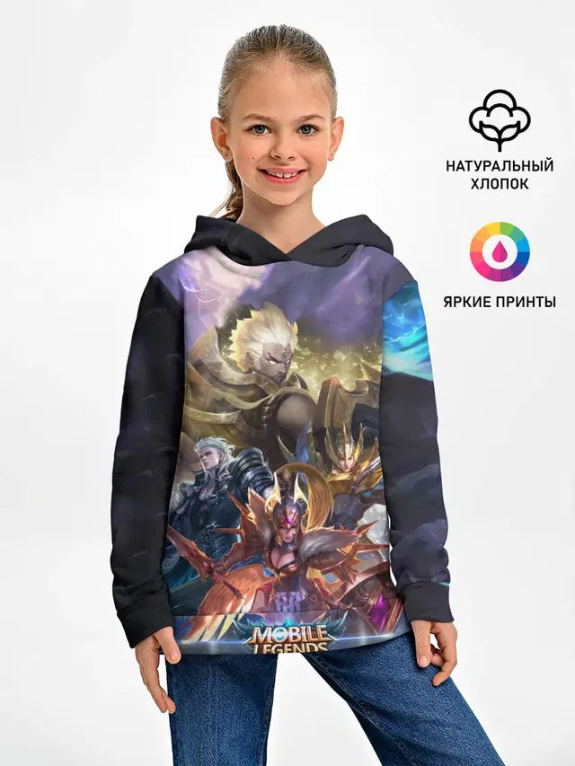 Детское худи с принтом «Mobile Legends: Bang Bang»
