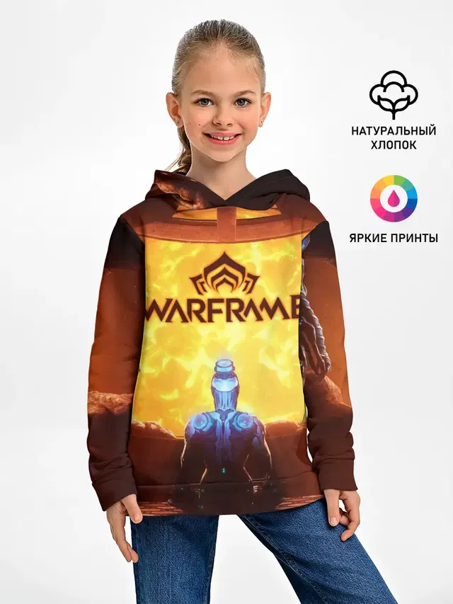 Детское худи с принтом «Warframe»
