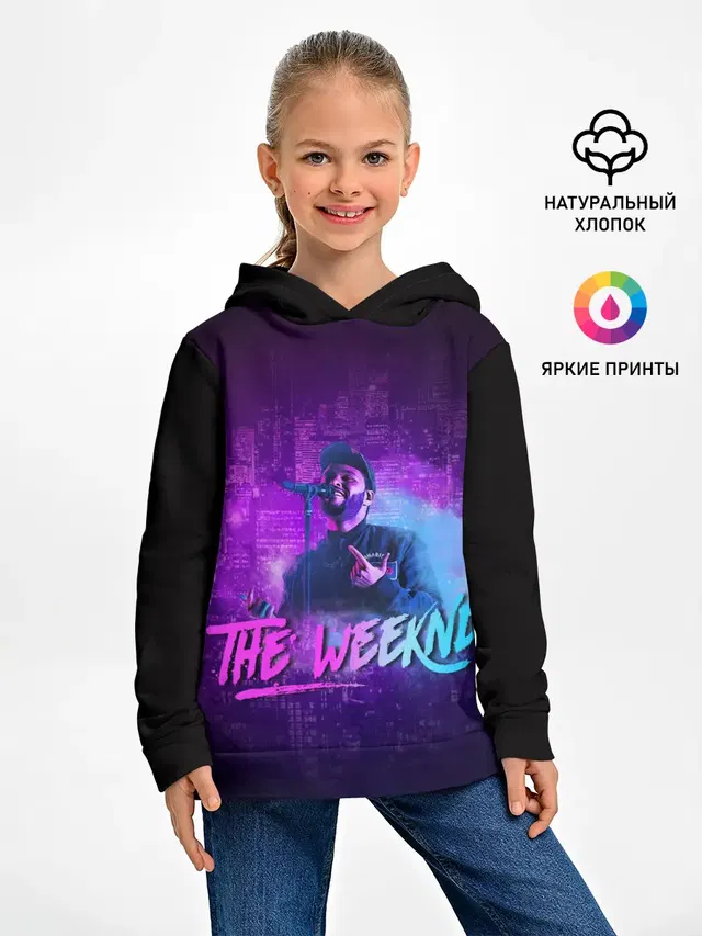 Детское худи с принтом «The Weeknd — Поющий Эйбел»