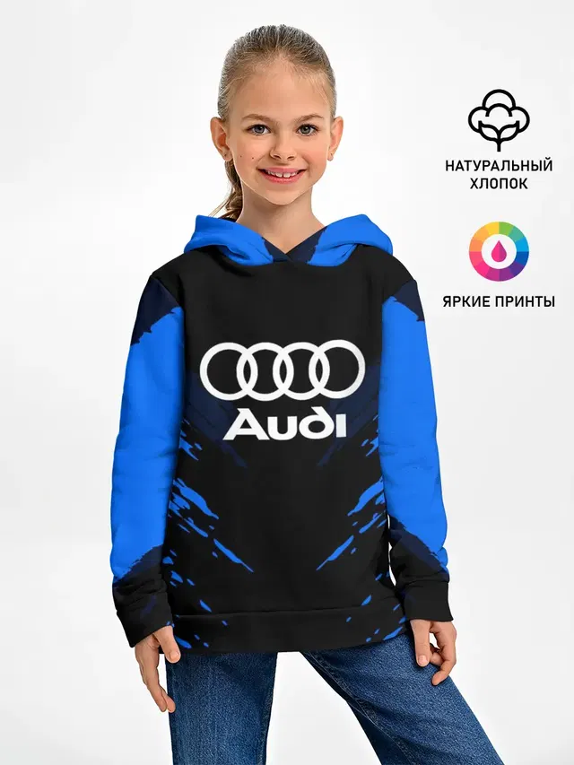 Детское худи с принтом «Audi — AUDI SPORT COLLECTION»