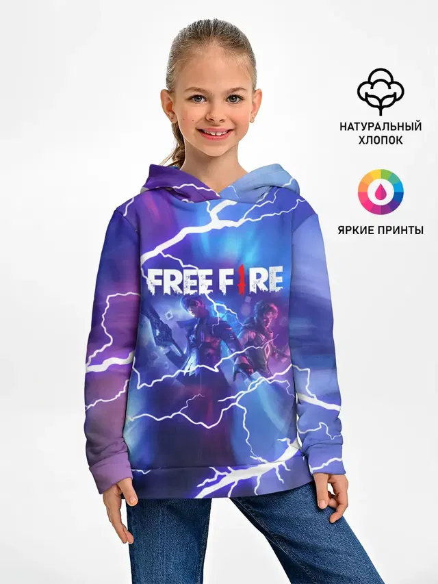Детское худи с принтом «Freefire Королевская Битва»