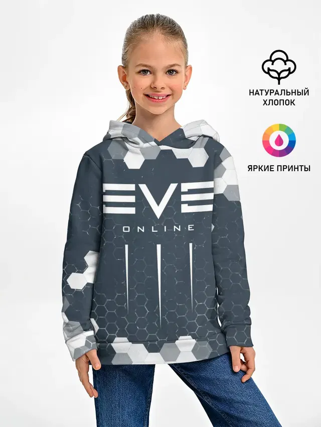 Детское худи с принтом «EVE online — ИВ ОНЛАЙН»