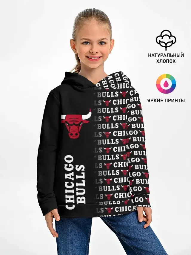 Детское худи с принтом «НБА — CHICAGO BULLS [7]»