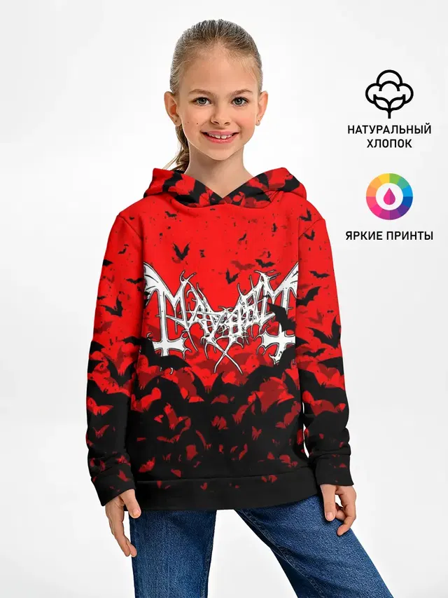 Детское худи с принтом «Mayhem»