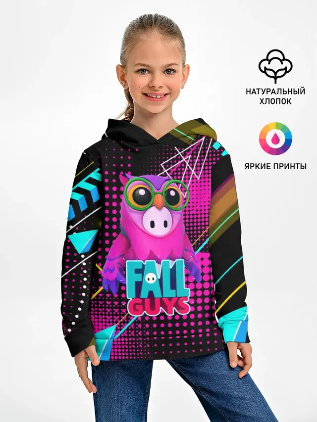 Детское худи с принтом «Fall Guys — Saw»