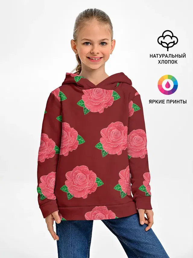 Розы на красном