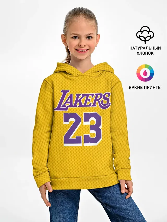 Детское худи с принтом «НБА — James 18-19 LA Lakers home»