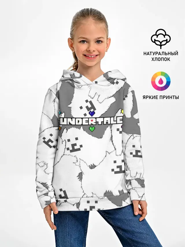 Детское худи с принтом «Undertale video game»