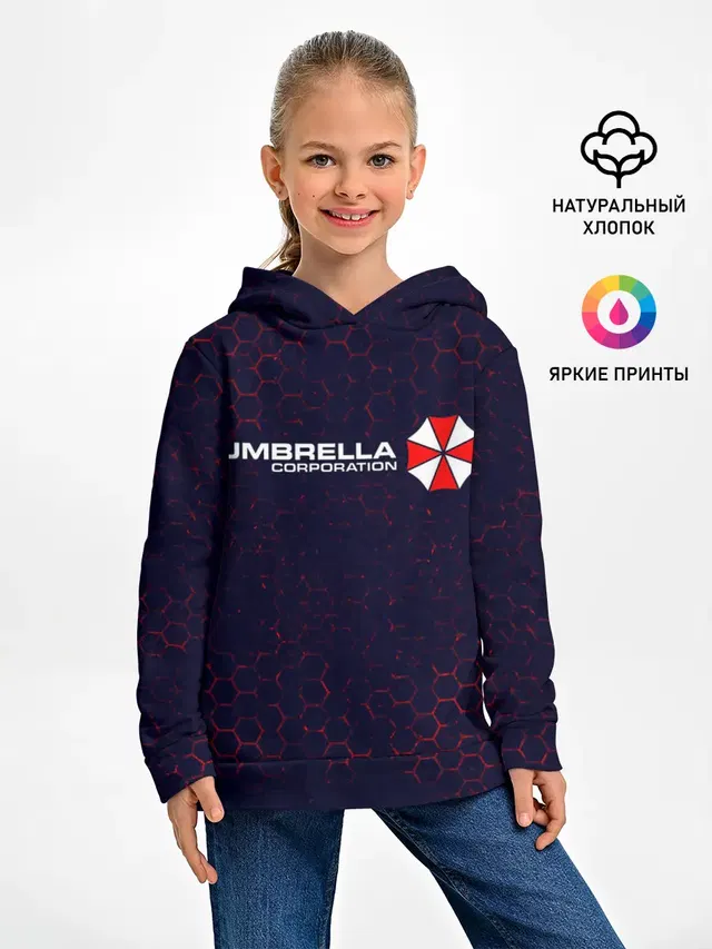 Детское худи с принтом «Umbrella Corp Амбрелла»