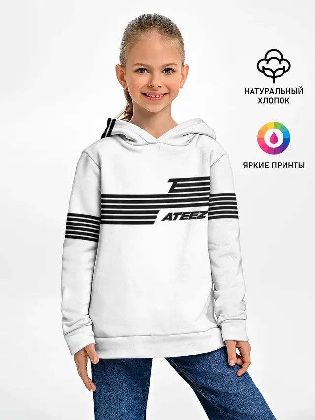 Детское худи с принтом «Horizontal stripes»